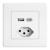 Illustration de la prise de charge USB de Feller au design EDIZIOdue