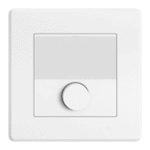 Illustration d'un bouton-poussoir de sonnerie en blanc. Design : EDIZIOdue