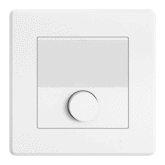 Illustration d'un bouton-poussoir de sonnerie en blanc. Design : EDIZIOdue